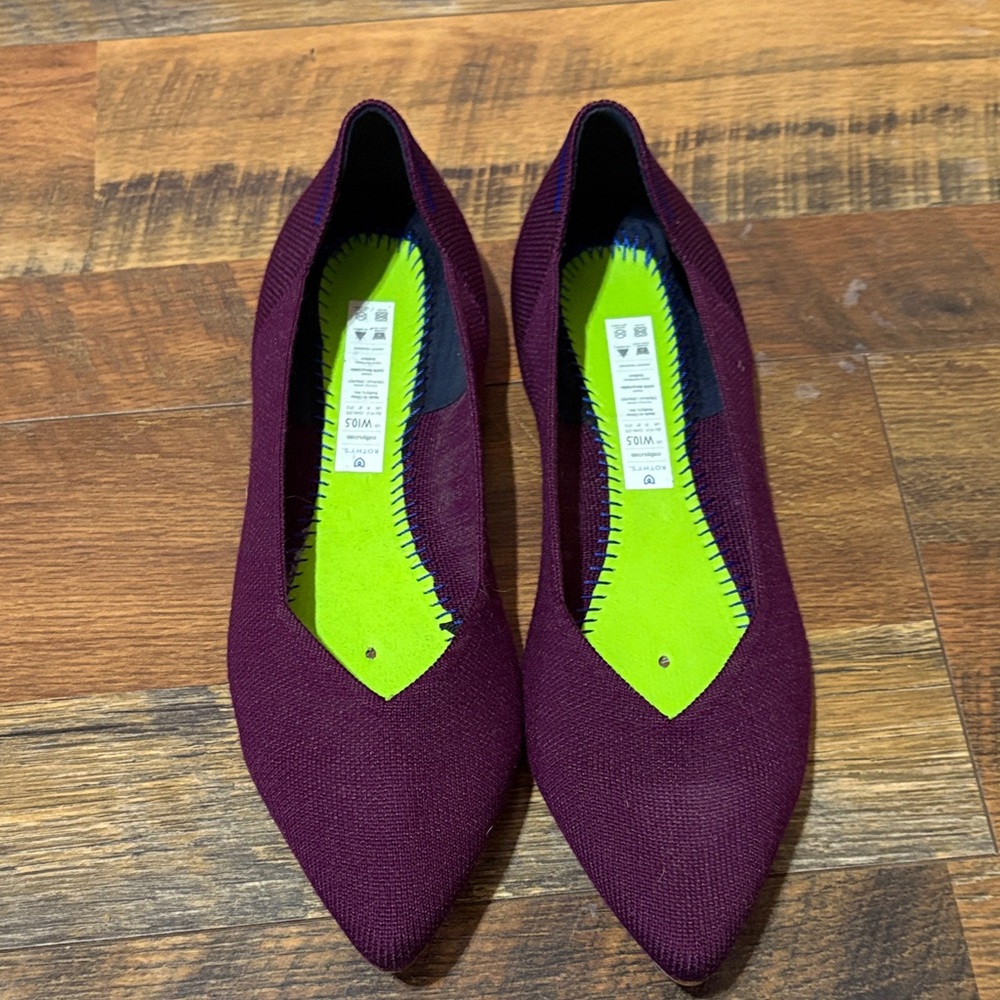 Rothy’s Merino Point Flat Aubergine